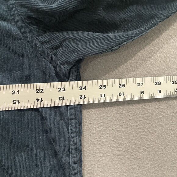 Vintage Cabelas Shirt Mens Large Corduroy Green Blue Long Sleeve Heavyweight - Picture 10 of 11
